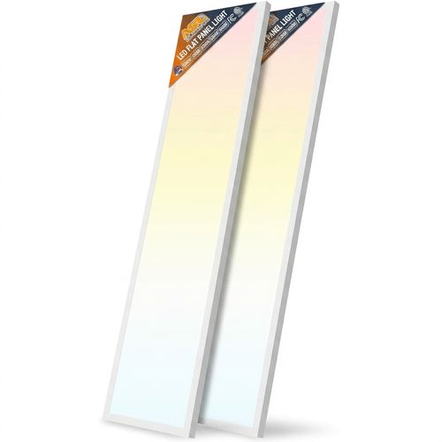 1x4 LED Flat Panel Light, Surface Mount, 2-Pack