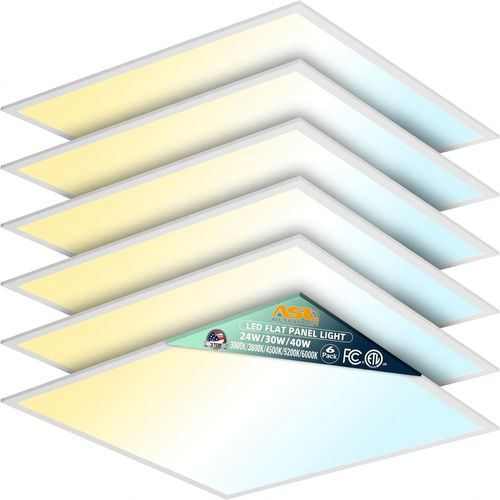 2x2 LED Flat Panel Light, 6-Pack