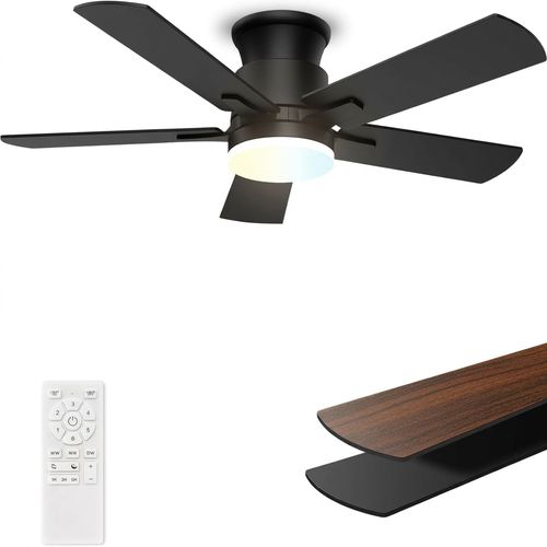 42-Inch Flush Mount Ceiling Fan with Light
