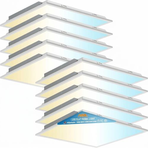 2x2 LED Drop Ceiling Panel, 10-Pack